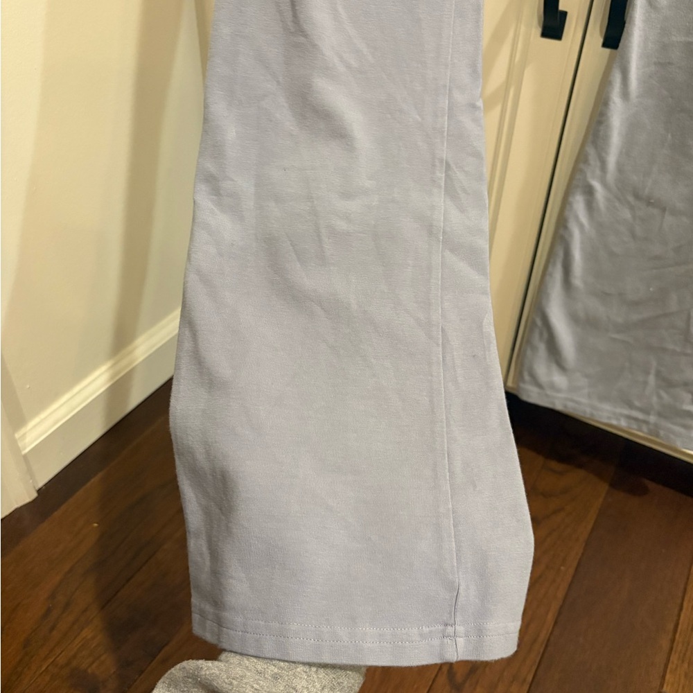 Dusty Blue Brandy Melville Fold-over Yoga Pants